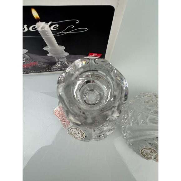 Vintage Anna Hutte Bleikristall Dorsette Crystal Pair of Candlesticks, Germany - Picture 12 of 15